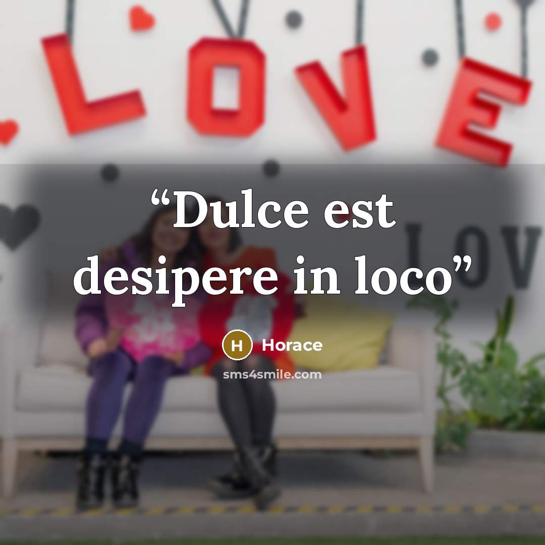 “Dulce est desipere in loco” quote by Horace
