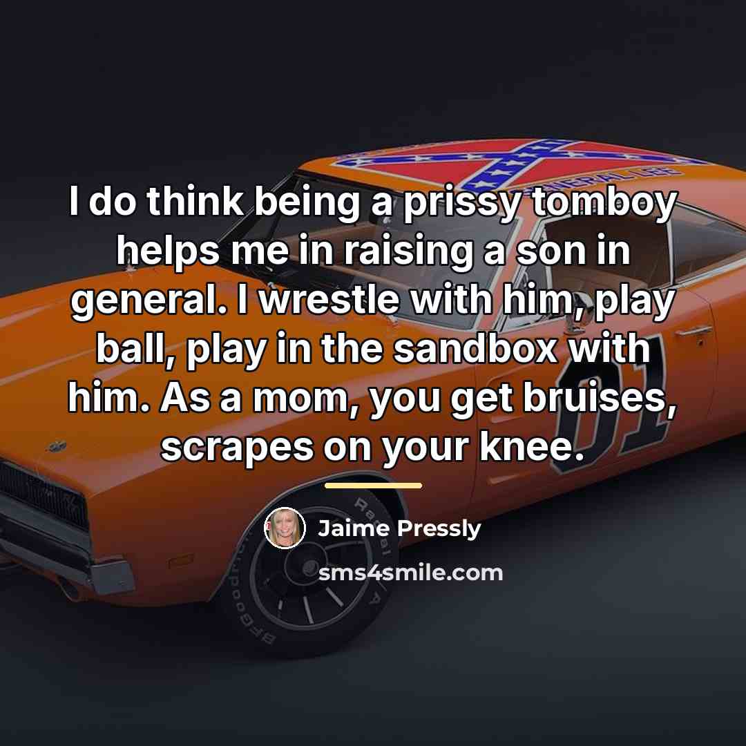 “I do think being a prissy tomboy helps me in…” quote by Jaime Pressly