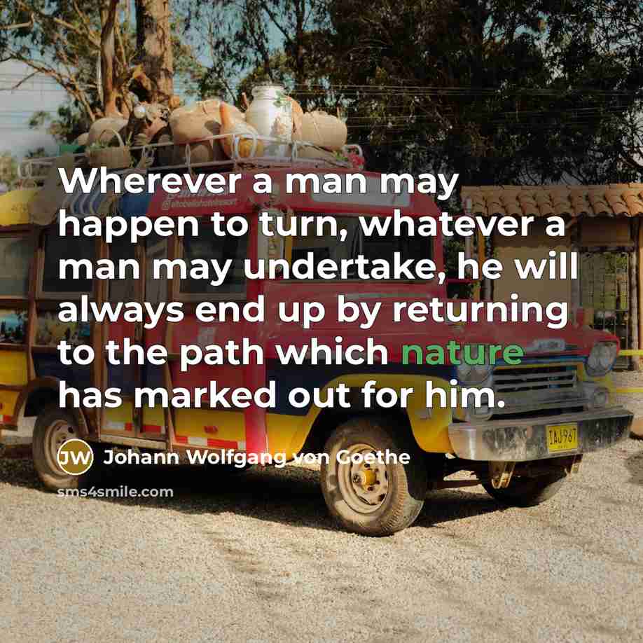 “Wherever a man may happen to turn, whatever a man…” quote by Johann Wolfgang von Goethe