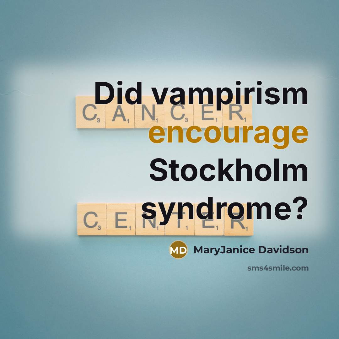 “Did vampirism encourage Stockholm syndrome?…” quote by MaryJanice Davidson