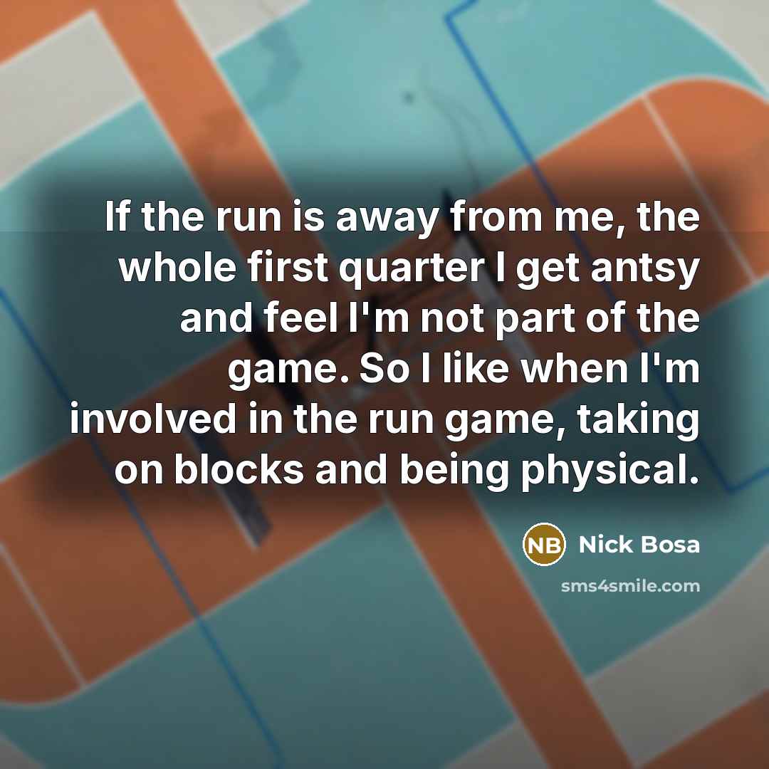 “If the run is away from me, the whole first…” quote by Nick Bosa