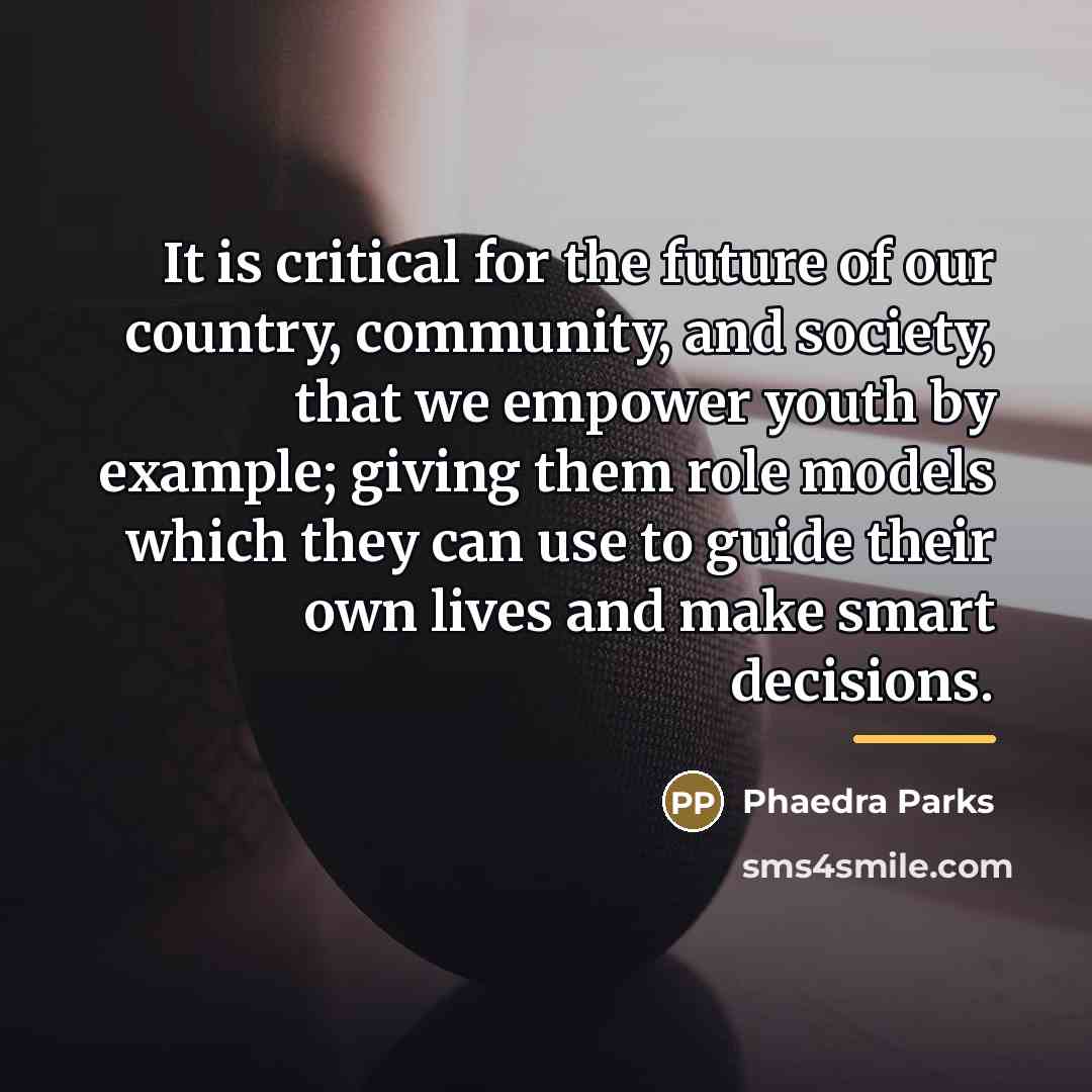 “It is critical for the future of our country, community,…” quote by Phaedra Parks