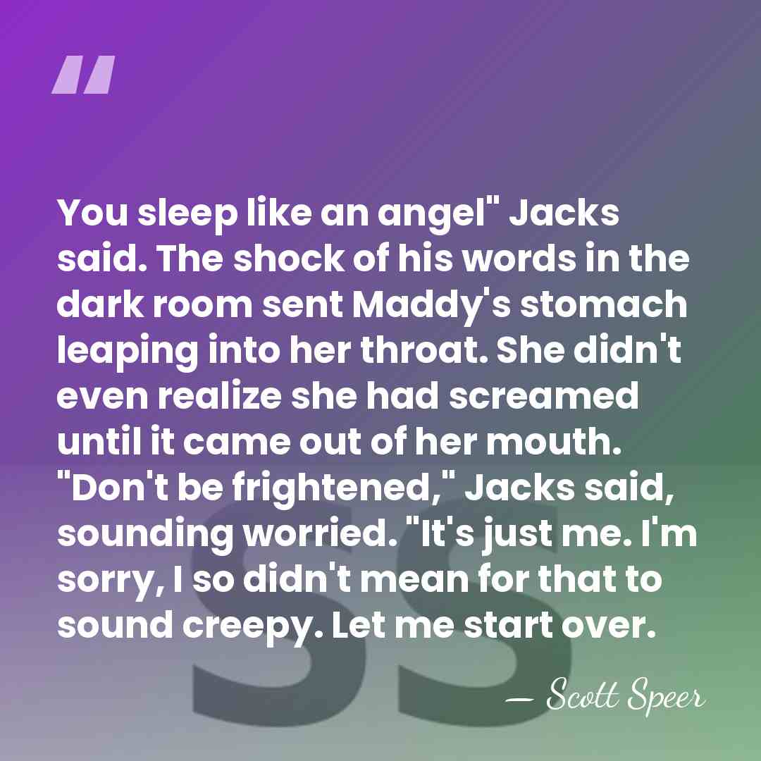 You sleep like an angel" Jacks said. The shock of his words&hellip; - Scott Speer