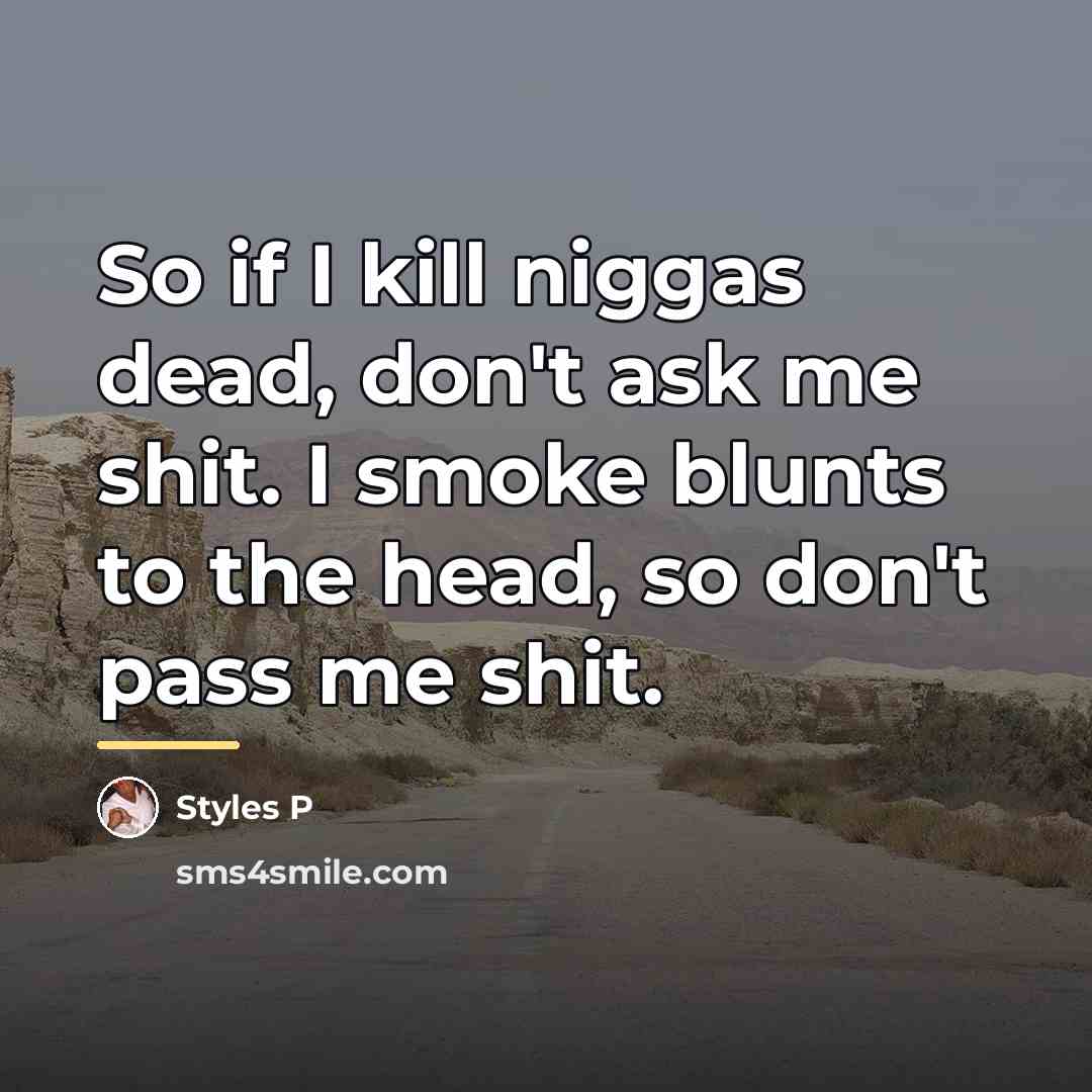 “So if I kill niggas dead, don't ask me shit.…” quote by Styles P