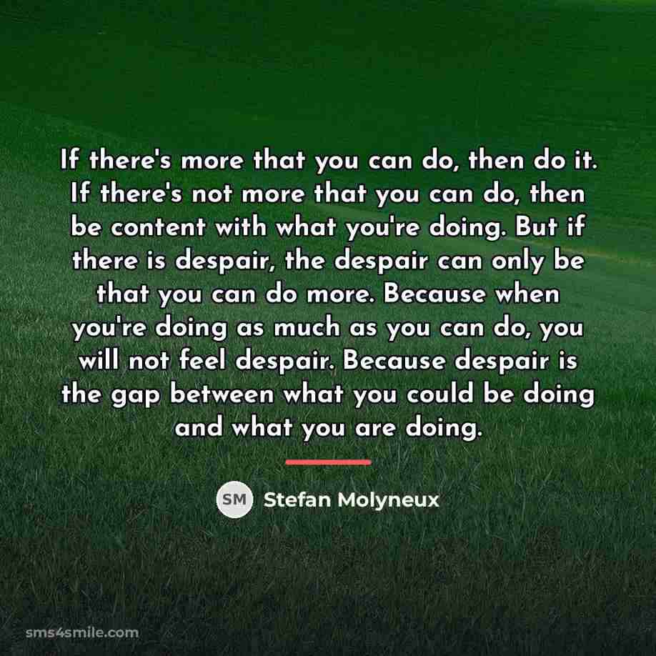 “If there's more that you can do, then do it.…” quote by Stefan Molyneux