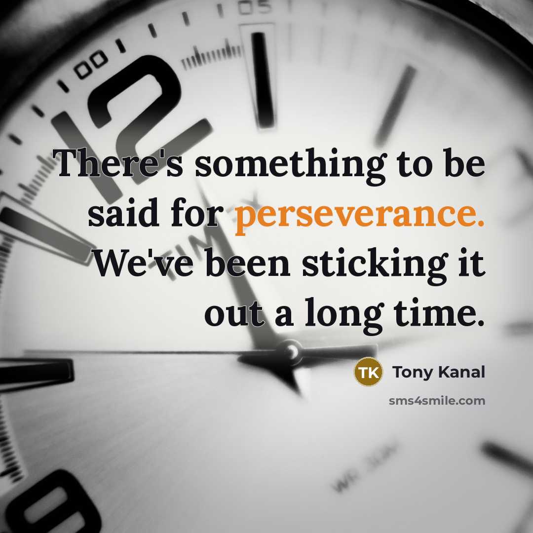 “There's something to be said for perseverance. We've been sticking…” quote by Tony Kanal