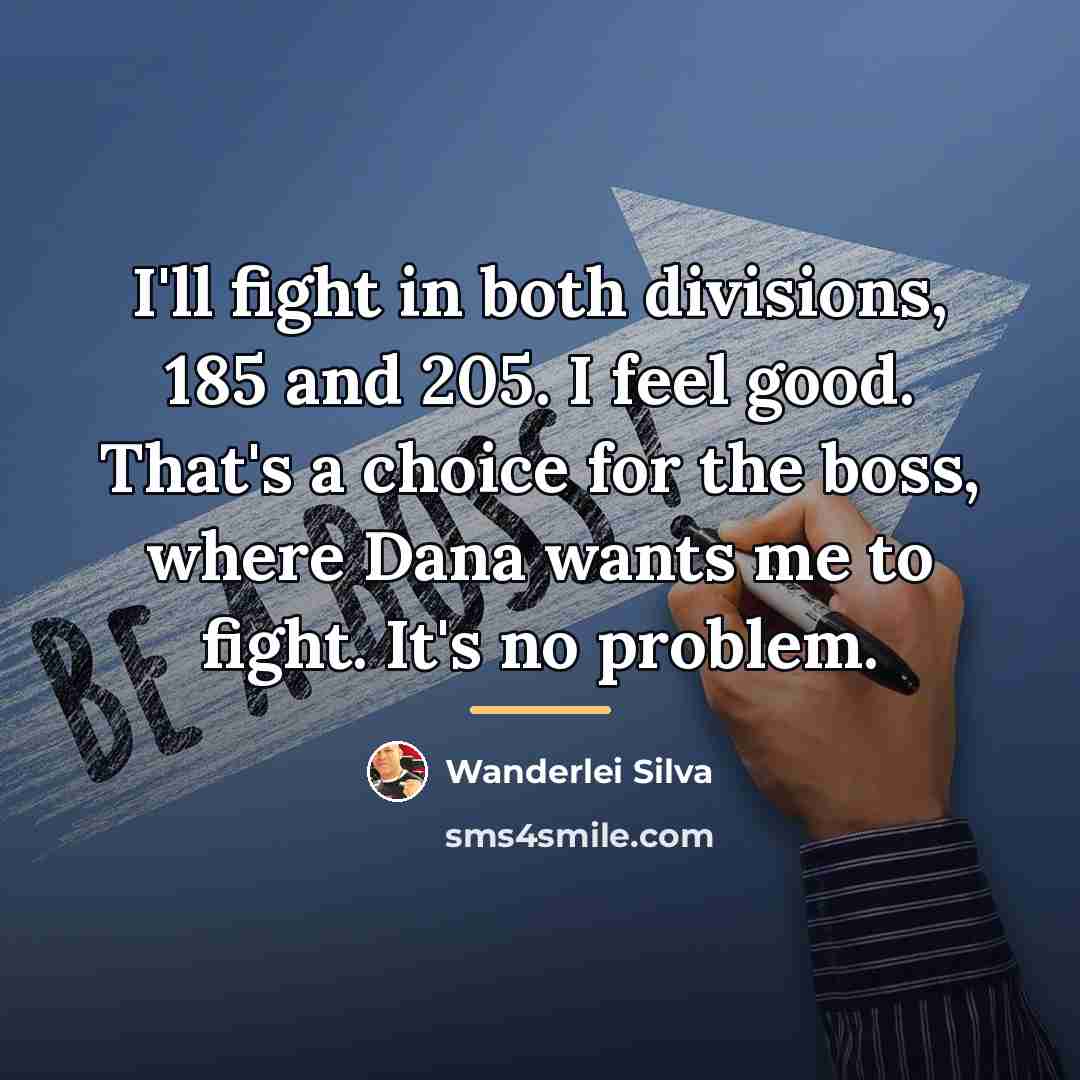 “I'll fight in both divisions, 185 and 205. I feel…” quote by Wanderlei Silva
