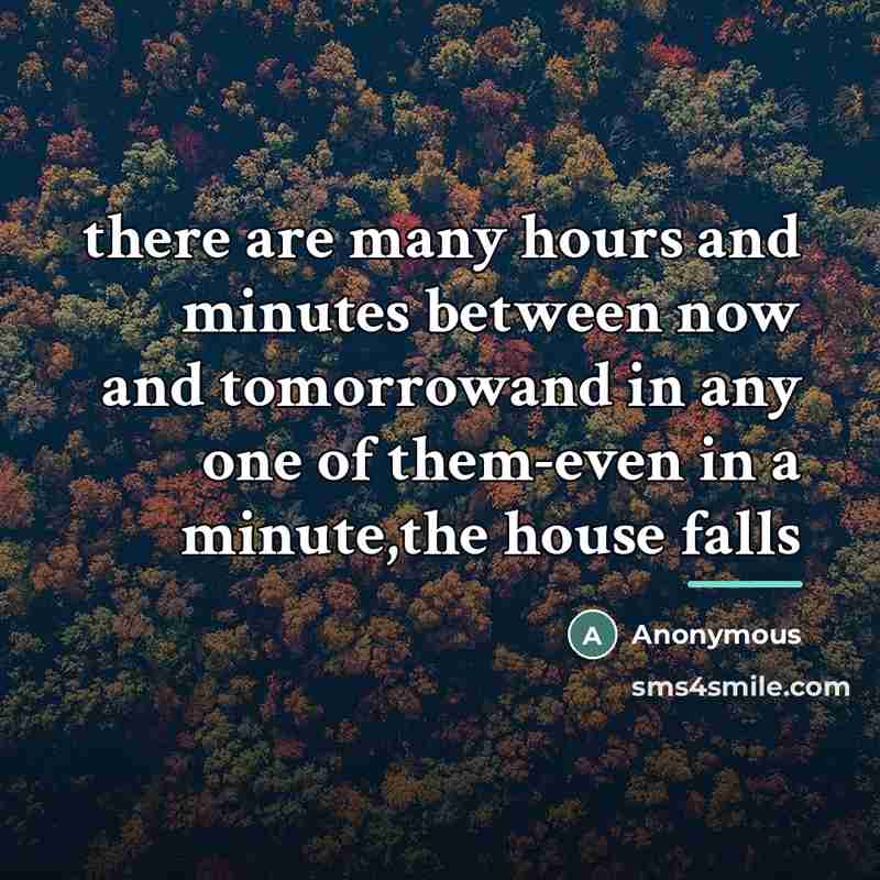 “there are many hours and minutes between now and tomorrowand…” quote by Anonymous