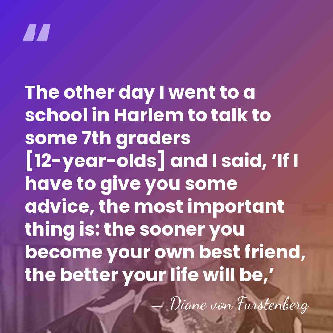 The other day I went to a school in Harlem to talk&hellip; - Diane von Furstenberg