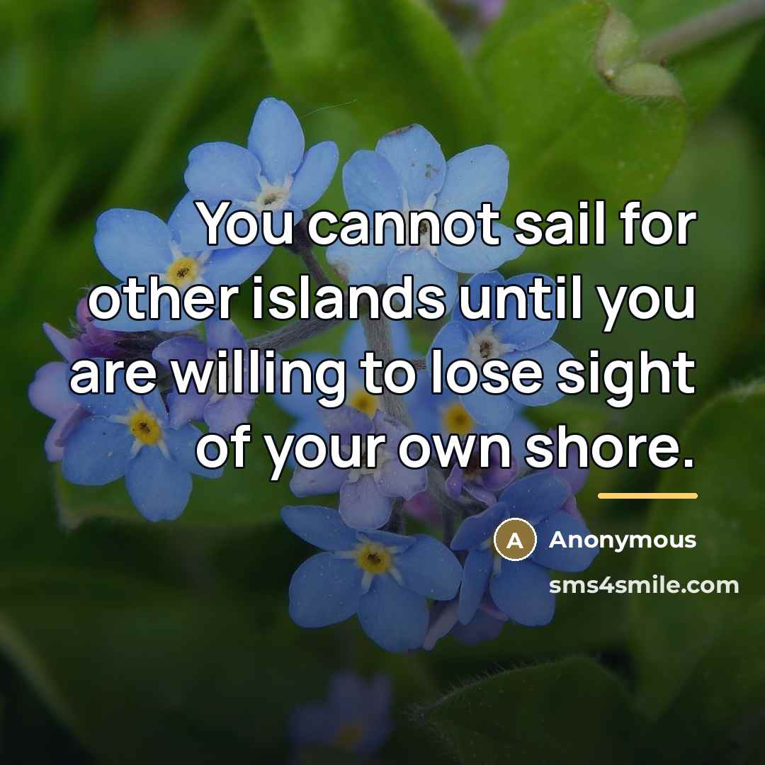 “You cannot sail for other islands until you are willing…” quote by Anonymous