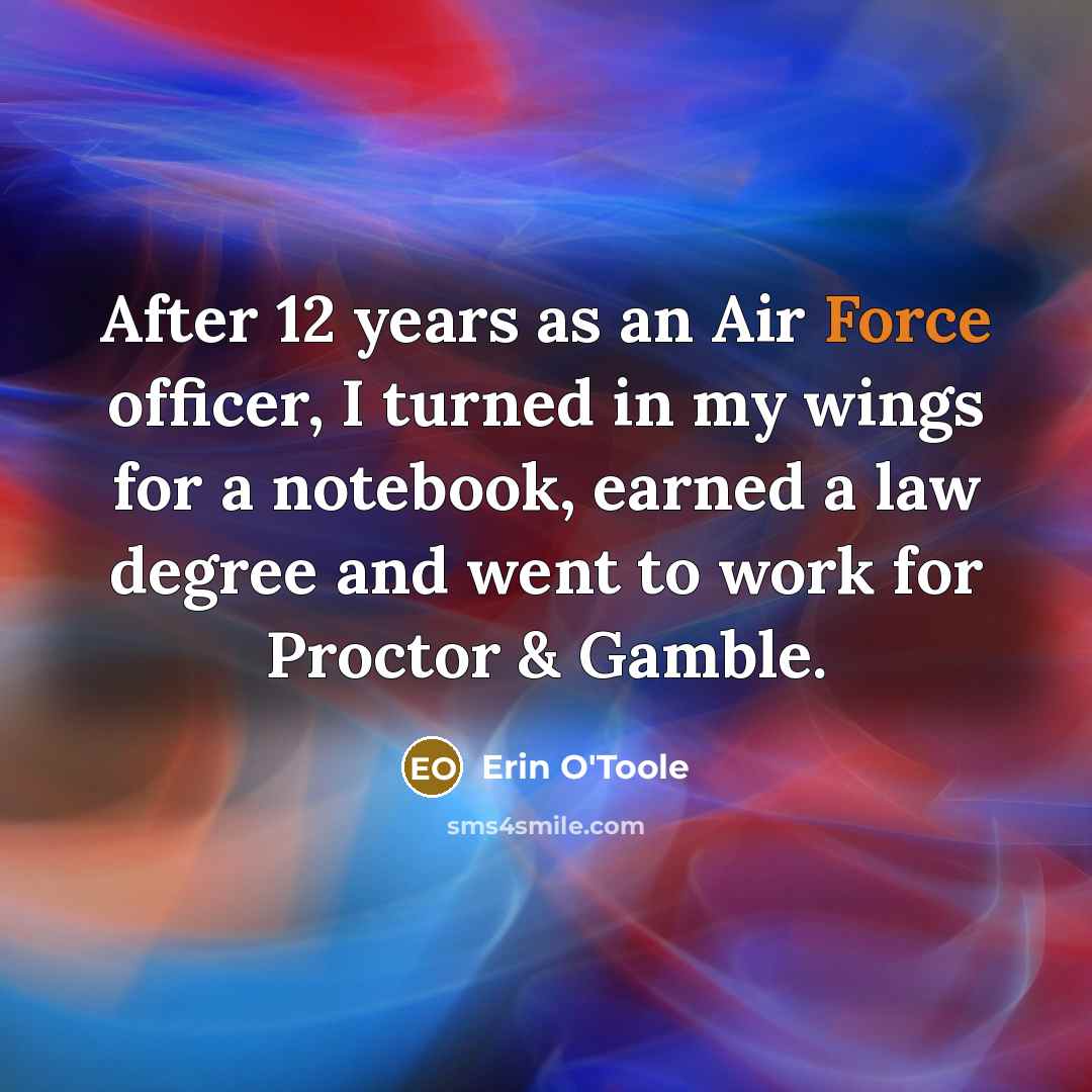 “After 12 years as an Air Force officer, I turned…” quote by Erin O'Toole