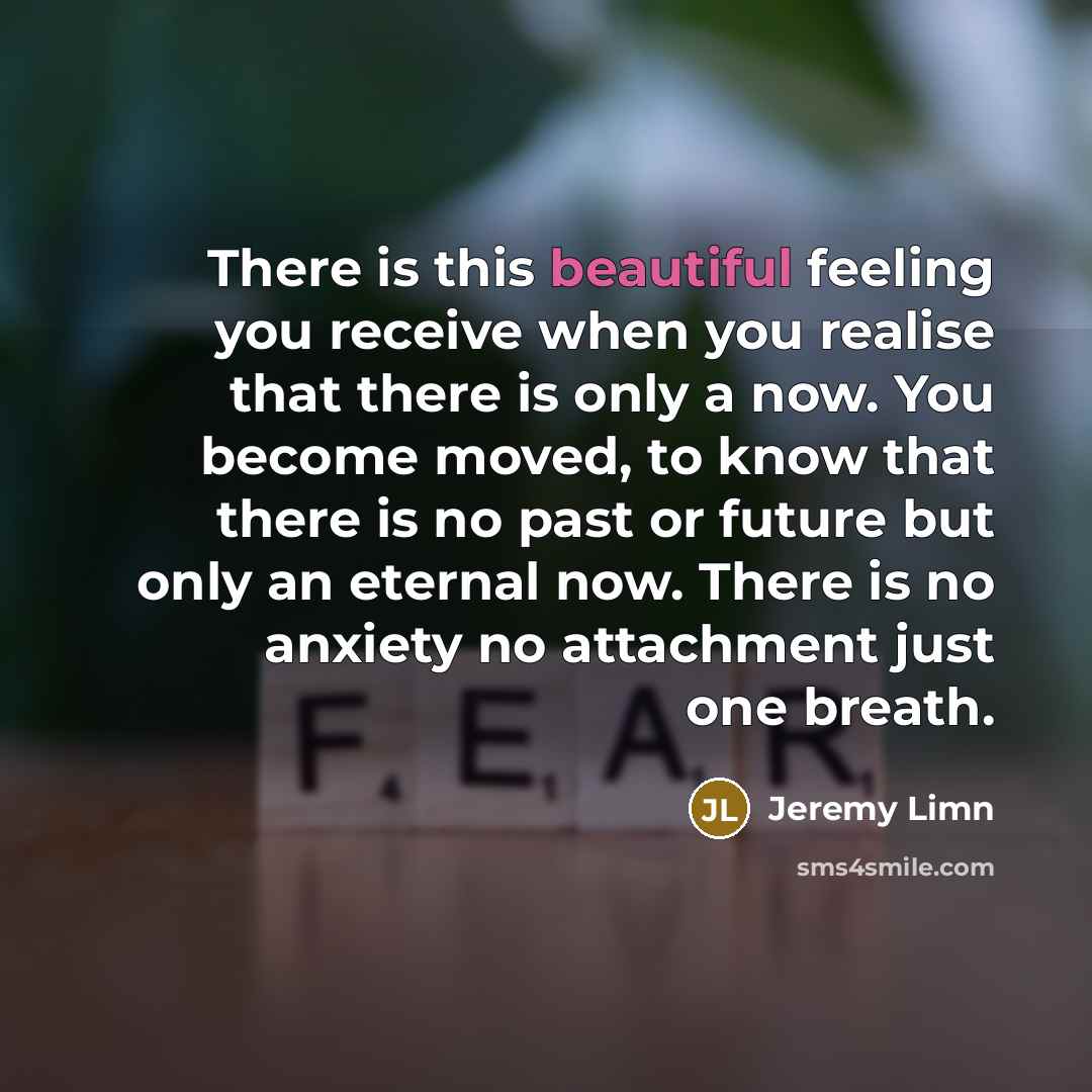 “There is this beautiful feeling you receive when you realise…” quote by Jeremy Limn