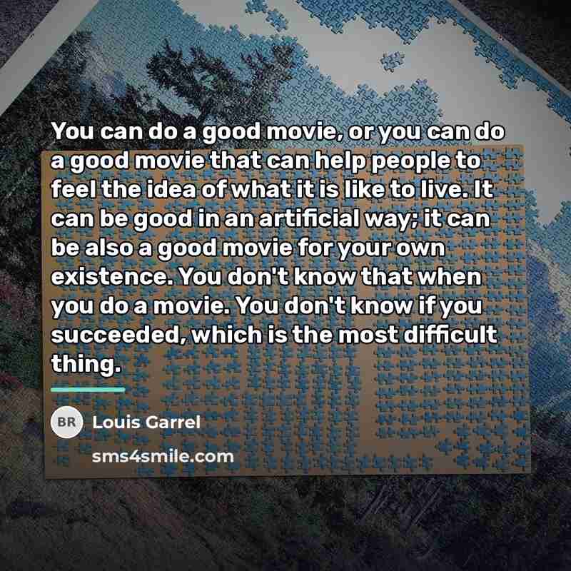 “You can do a good movie, or you can do…” quote by Louis Garrel