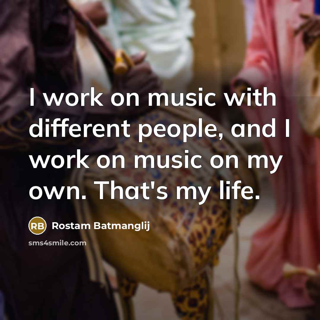 “I work on music with different people, and I work…” quote by Rostam Batmanglij