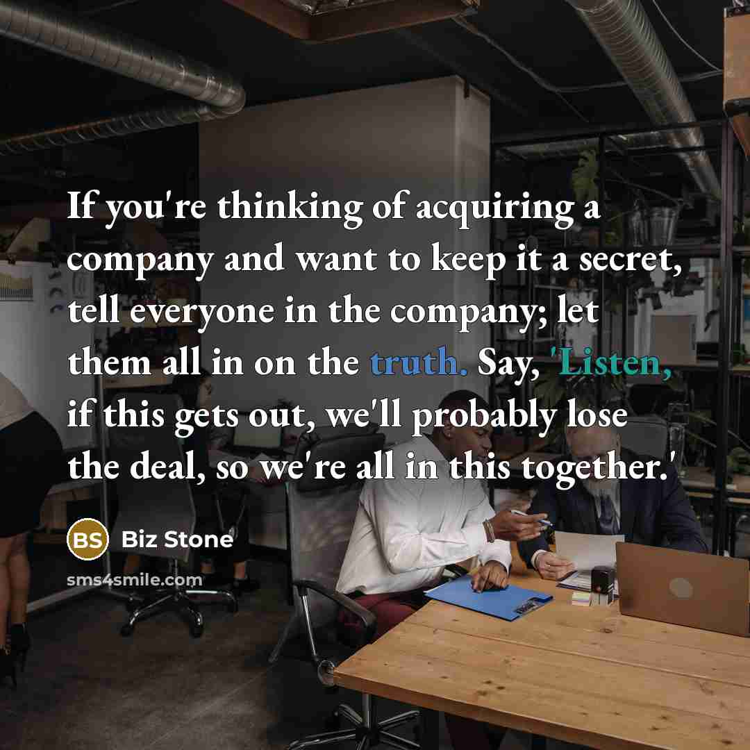 “If you're thinking of acquiring a company and want to…” quote by Biz Stone