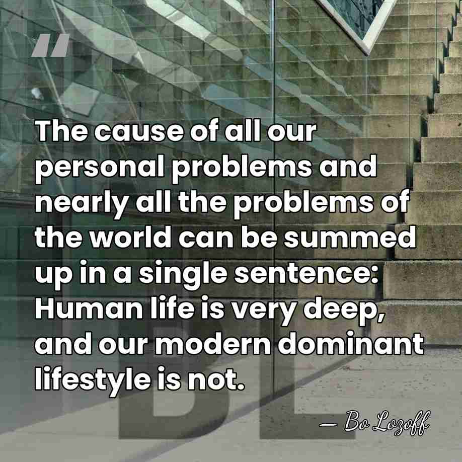 The cause of all our personal problems and nearly all the problems&hellip; - Bo Lozoff