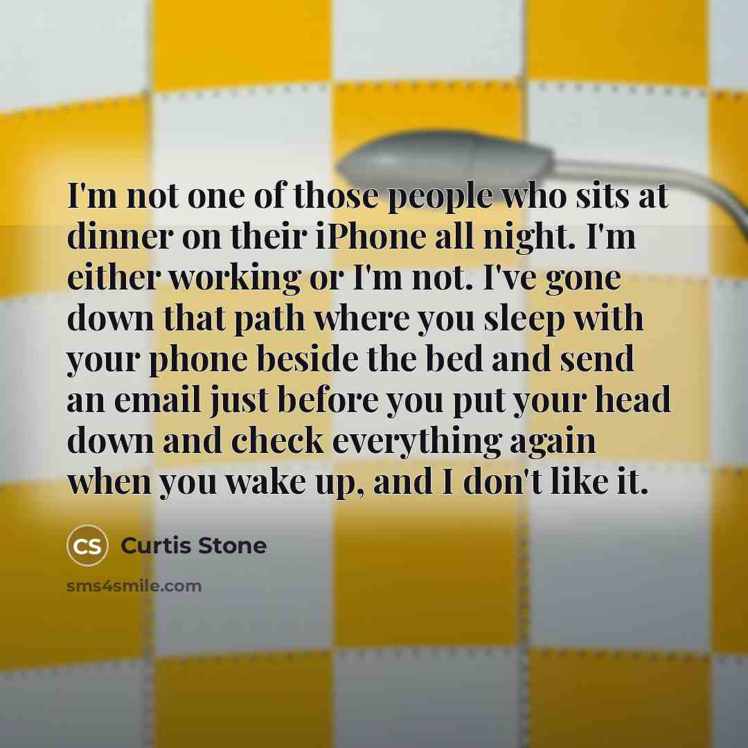 “I'm not one of those people who sits at dinner…” quote by Curtis Stone