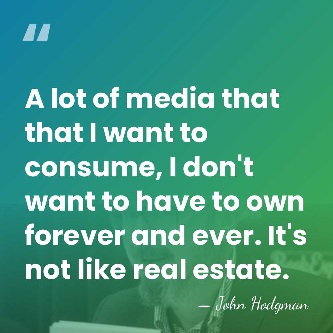 A lot of media that that I want to consume, I don't&hellip; - John Hodgman