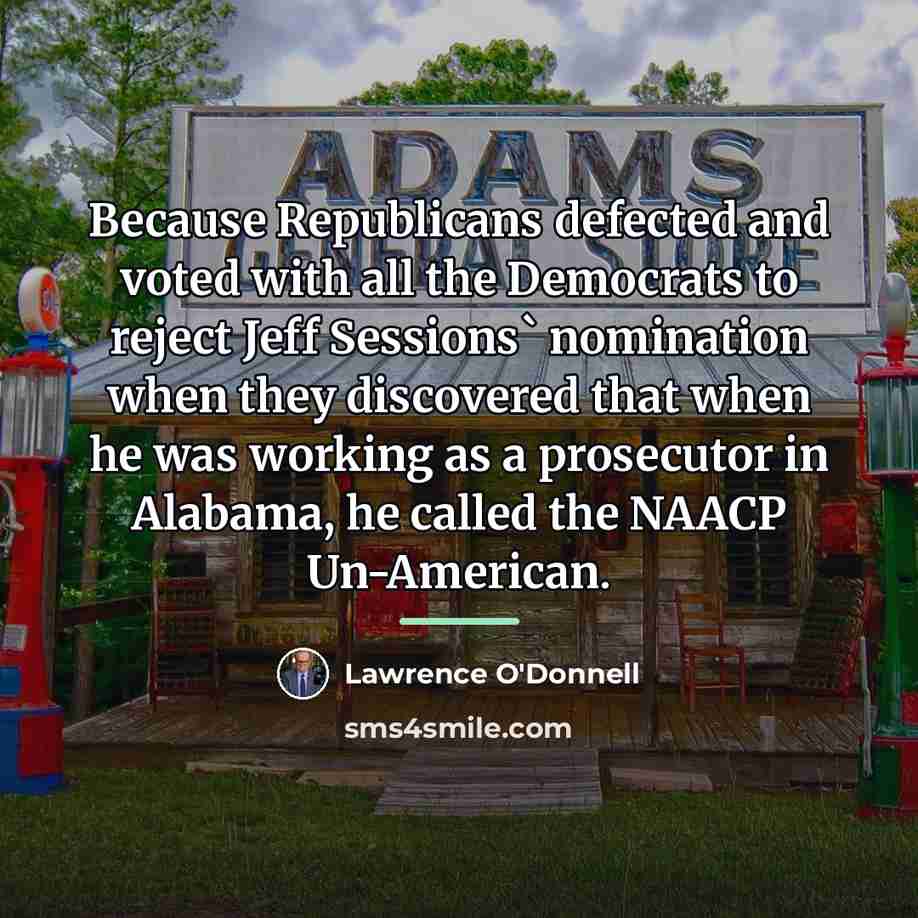 “Because Republicans defected and voted with all the Democrats to…” quote by Lawrence O'Donnell