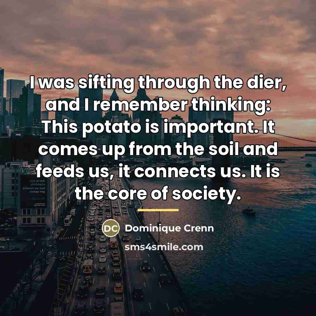 “I was sifting through the dier, and I remember thinking:…” quote by Dominique Crenn