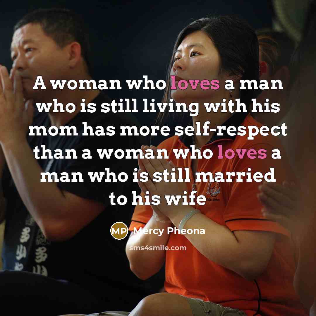 “A woman who loves a man who is still living…” quote by Mercy Pheona