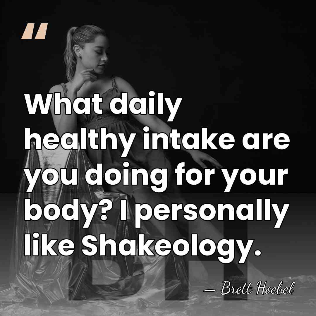 What daily healthy intake are you doing for your body? I personally&hellip; - Brett Hoebel
