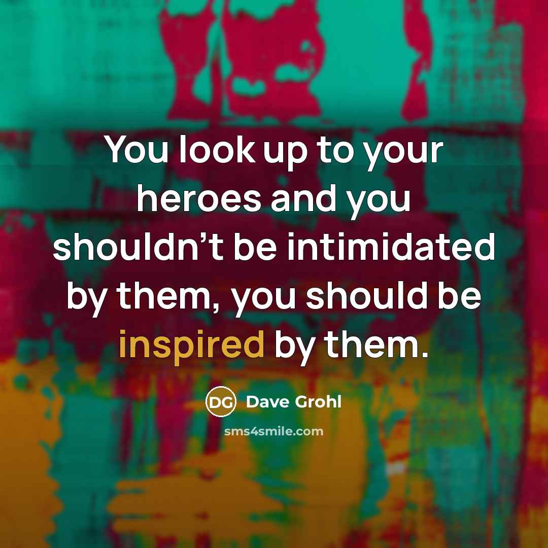 “You look up to your heroes and you shouldn't be…” quote by Dave Grohl