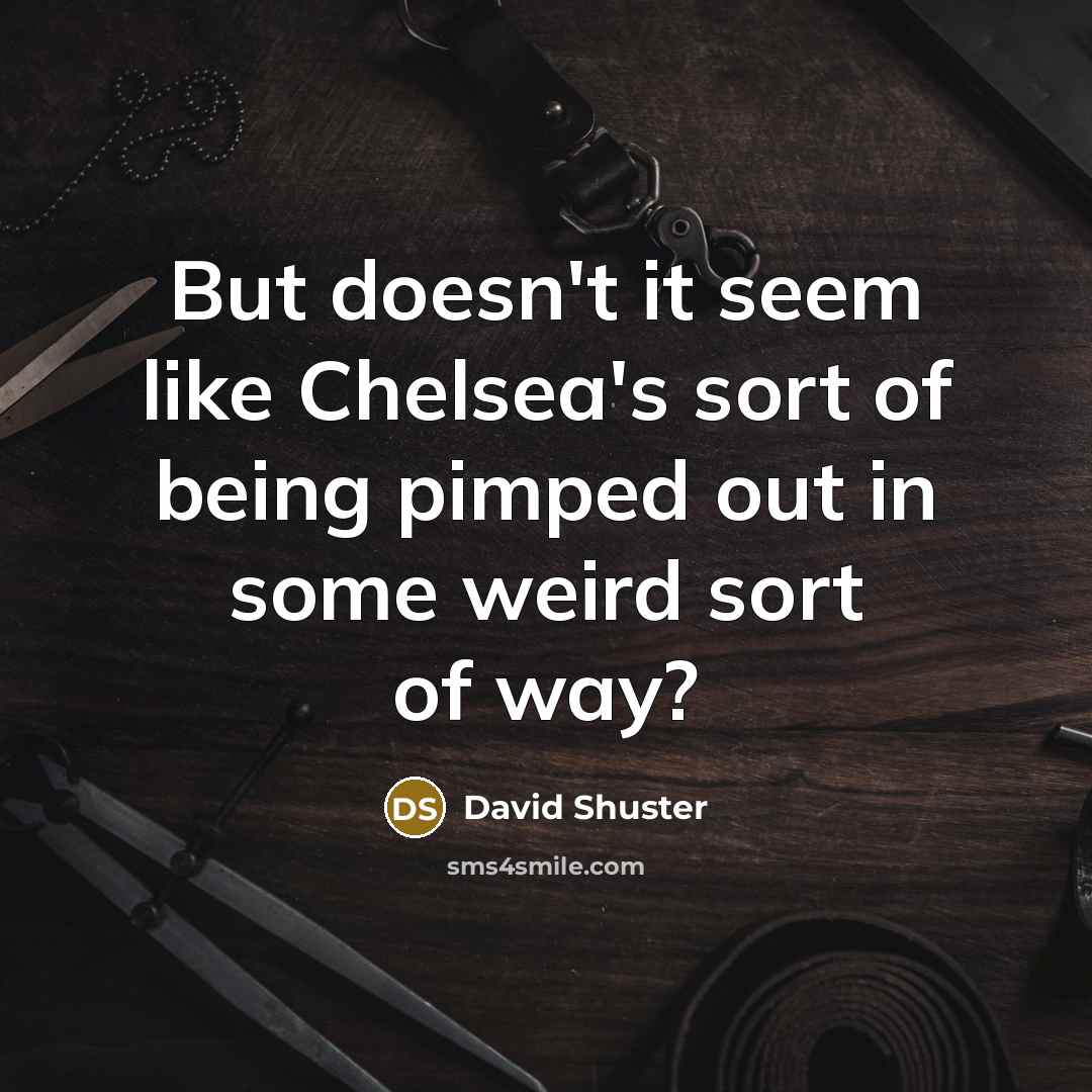 “But doesn't it seem like Chelsea's sort of being pimped…” quote by David Shuster