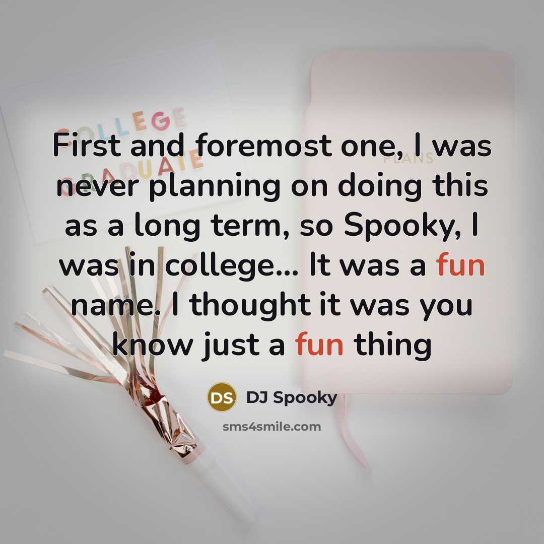 “First and foremost one, I was never planning on doing…” quote by DJ Spooky