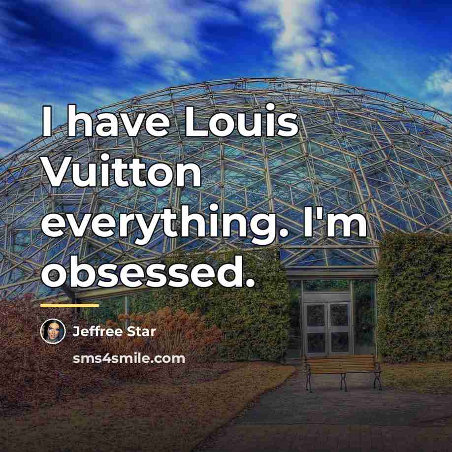 “I have Louis Vuitton everything. I'm obsessed.…” quote by Jeffree Star