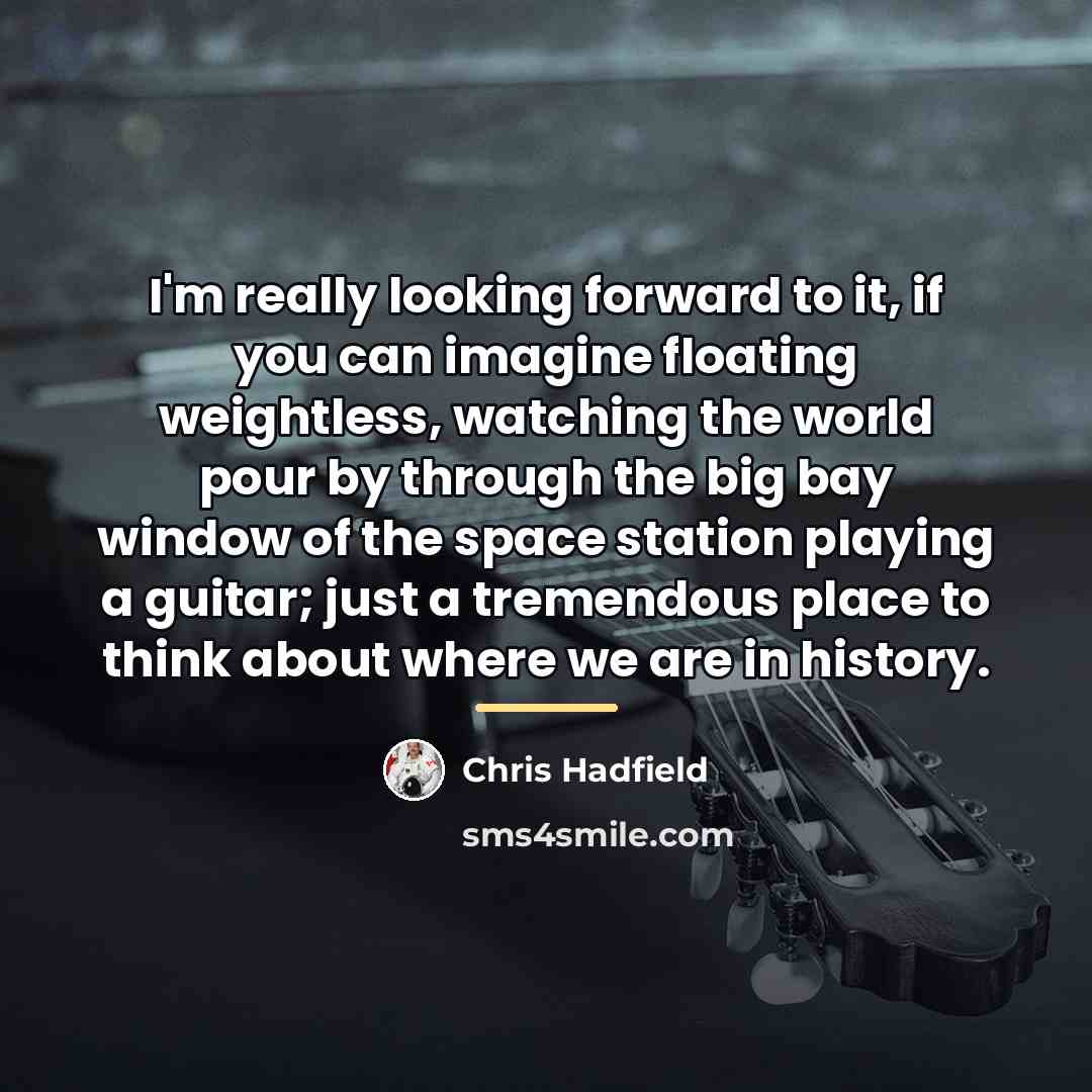 “I'm really looking forward to it, if you can imagine…” quote by Chris Hadfield