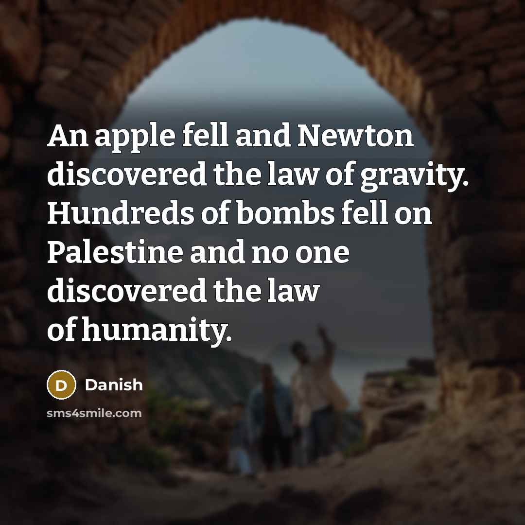 “An apple fell and Newton discovered the law of gravity.…” quote by Danish
