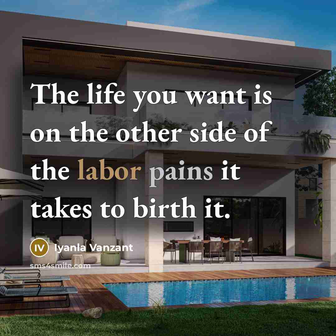 “The life you want is on the other side of…” quote by Iyanla Vanzant