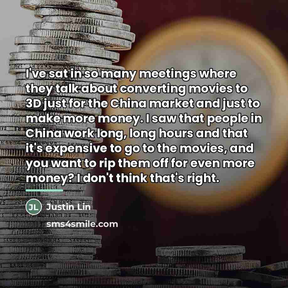 “I've sat in so many meetings where they talk about…” quote by Justin Lin
