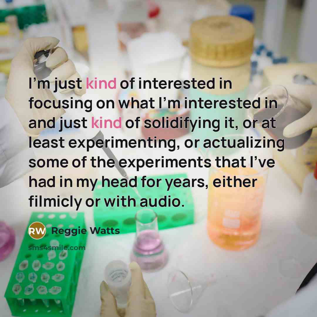 “I'm just kind of interested in focusing on what I'm…” quote by Reggie Watts