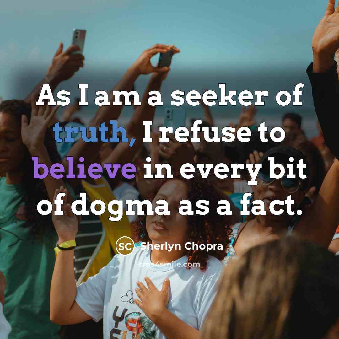 “As I am a seeker of truth, I refuse to…” quote by Sherlyn Chopra