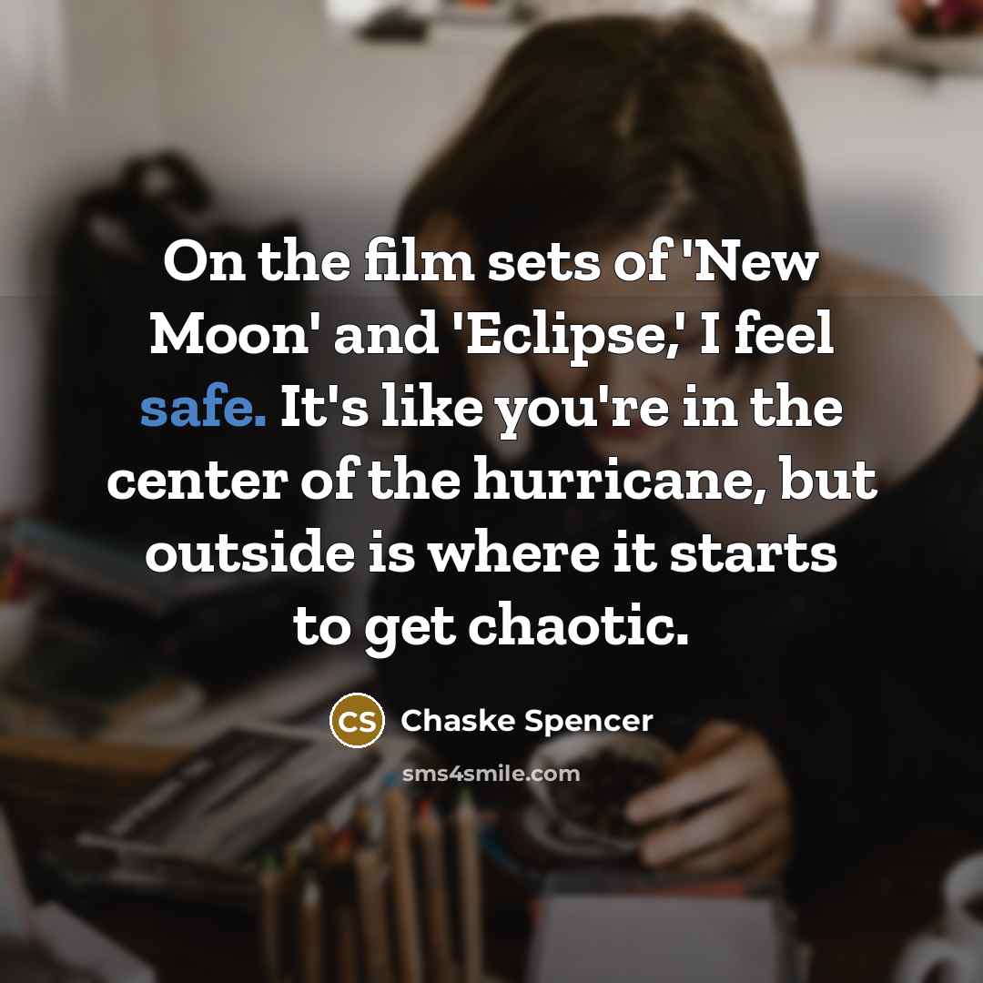 “On the film sets of 'New Moon' and 'Eclipse,' I…” quote by Chaske Spencer