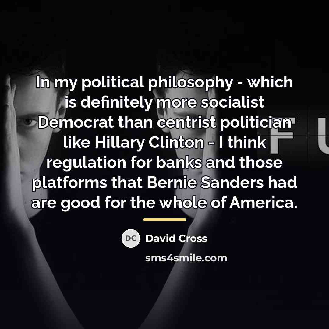 “In my political philosophy - which is definitely more socialist…” quote by David Cross