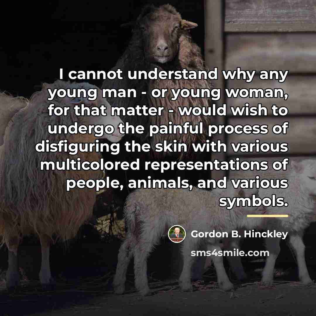 “I cannot understand why any young man - or young…” quote by Gordon B. Hinckley