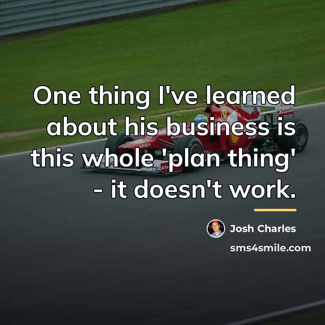 “One thing I've learned about his business is this whole…” quote by Josh Charles
