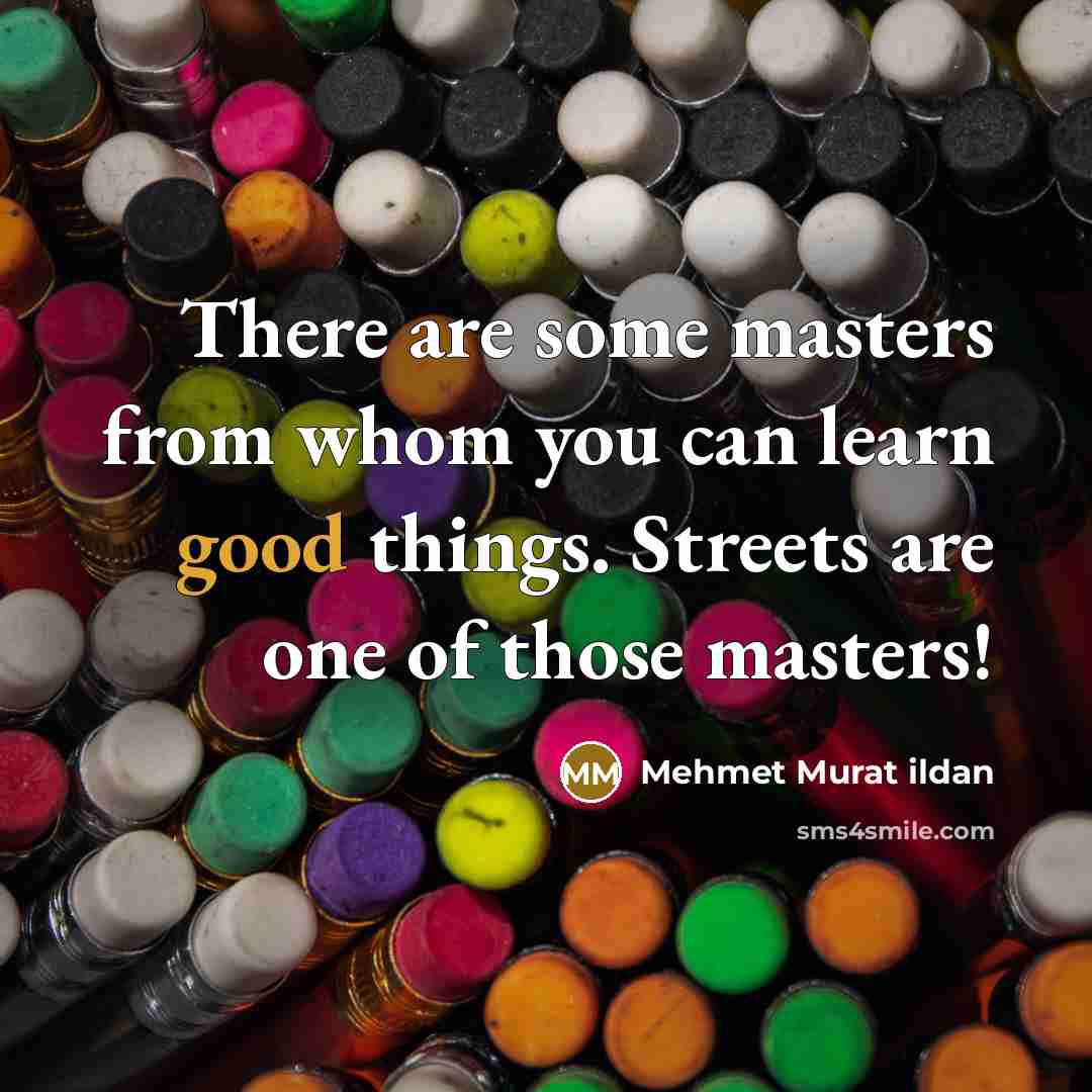 “There are some masters from whom you can learn good…” quote by Mehmet Murat Ildan