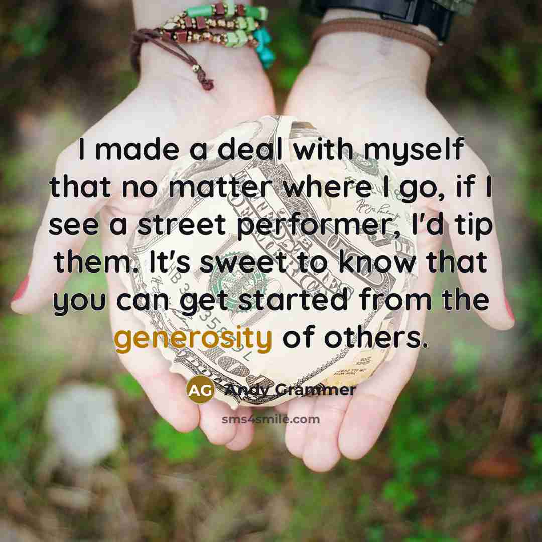 “I made a deal with myself that no matter where…” quote by Andy Grammer