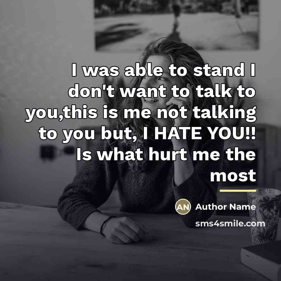 “I was able to stand I don't want to talk…” quote by Author Name