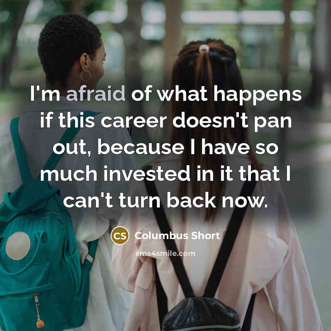 “I'm afraid of what happens if this career doesn't pan…” quote by Columbus Short