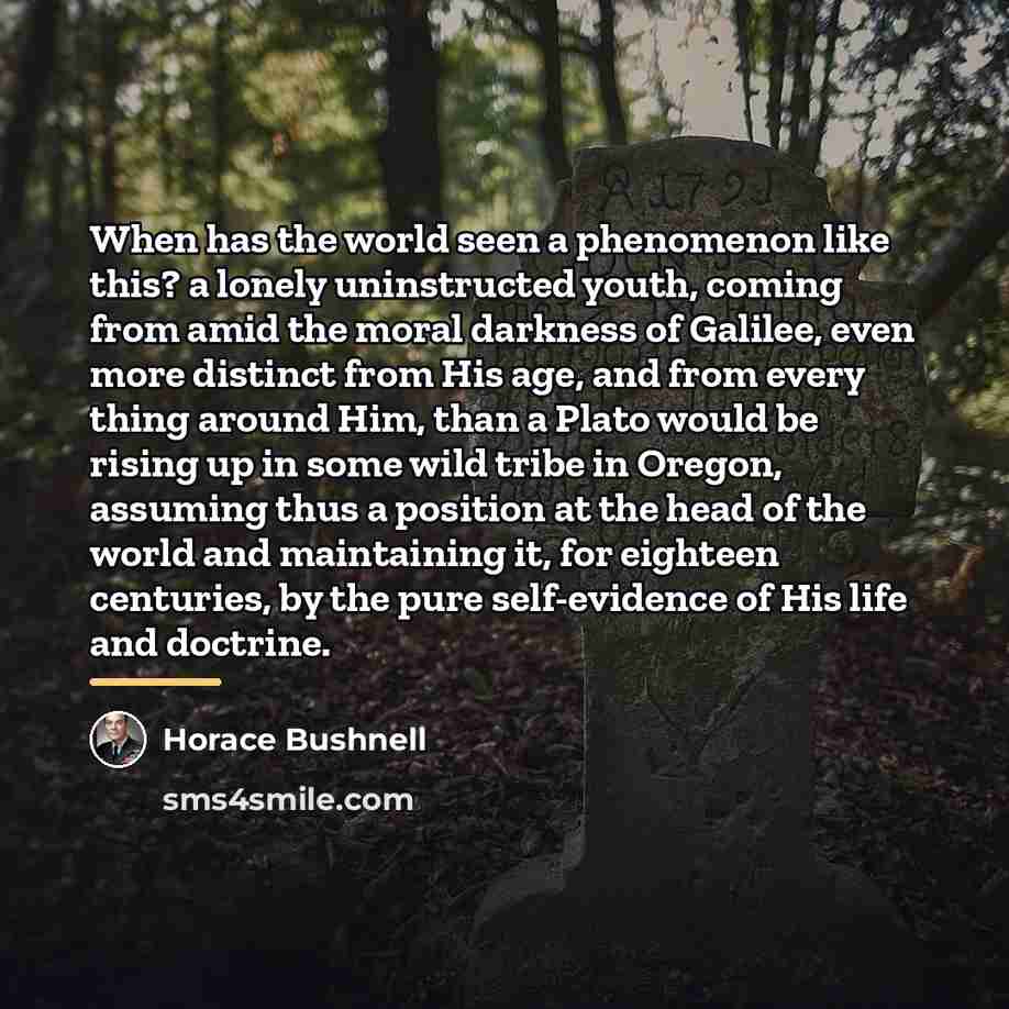 “When has the world seen a phenomenon like this? a…” quote by Horace Bushnell