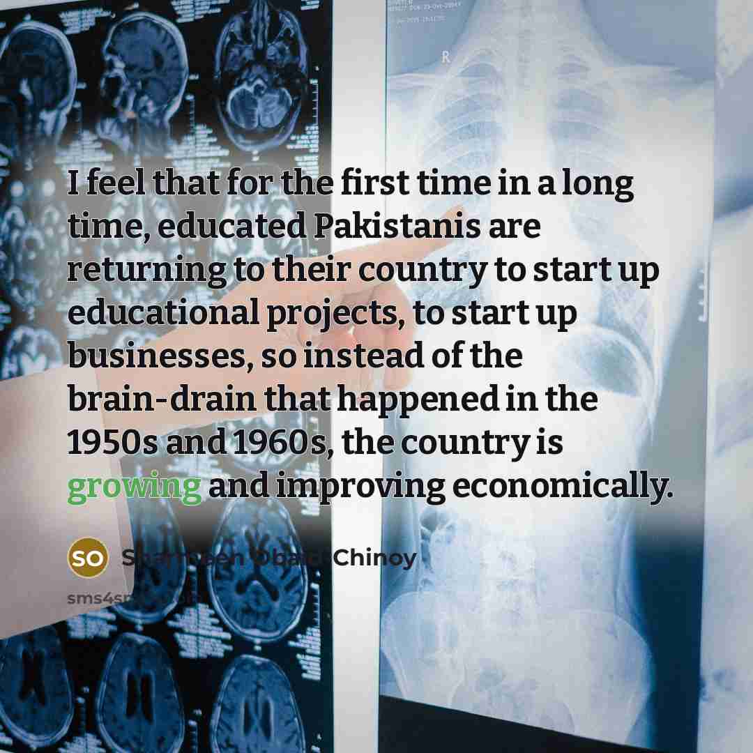 “I feel that for the first time in a long…” quote by Sharmeen Obaid-Chinoy
