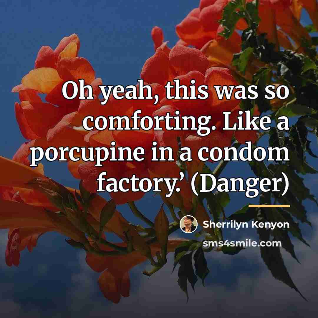 “Oh yeah, this was so comforting. Like a porcupine in…” quote by Sherrilyn Kenyon