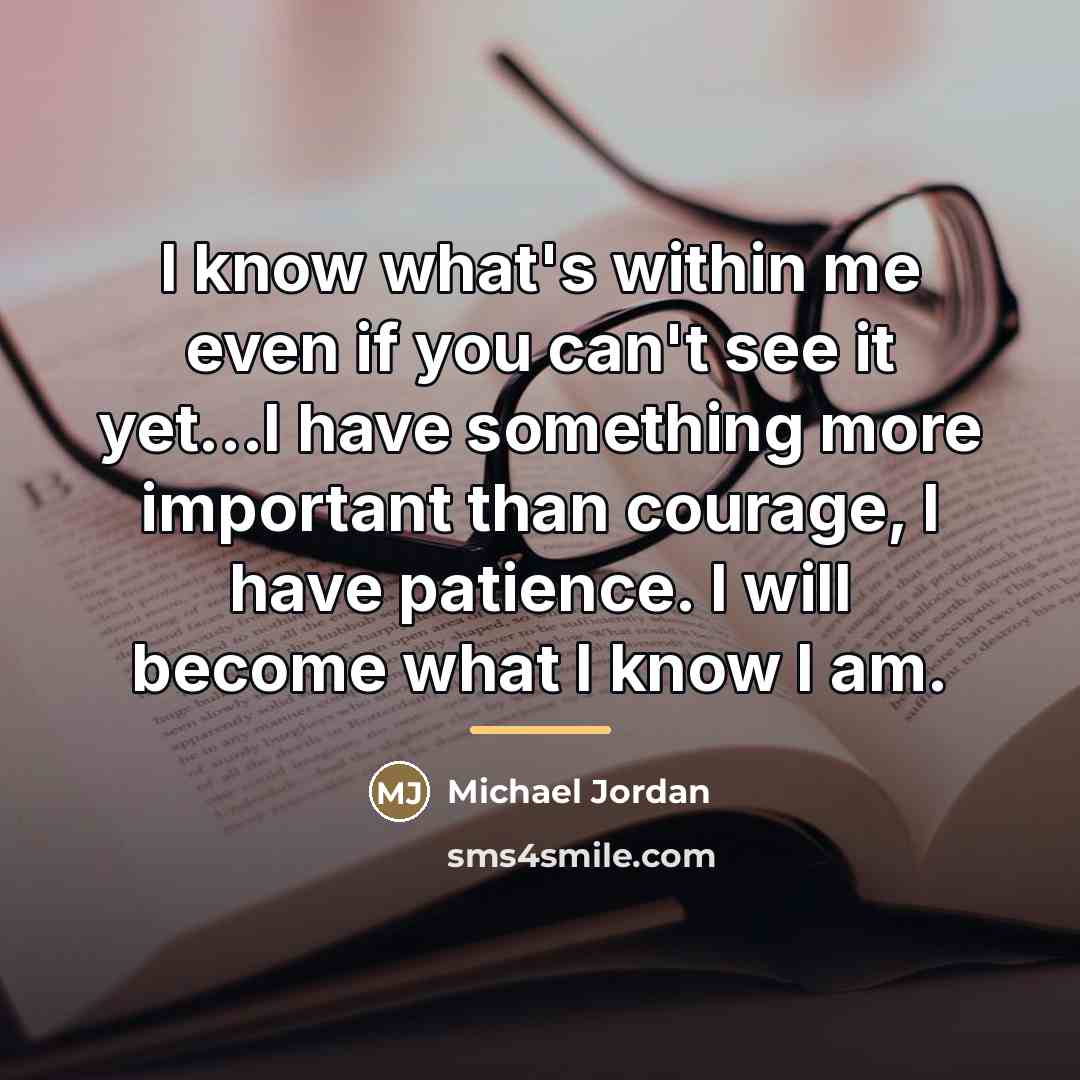 “I know what's within me even if you can't see…” quote by Michael Jordan