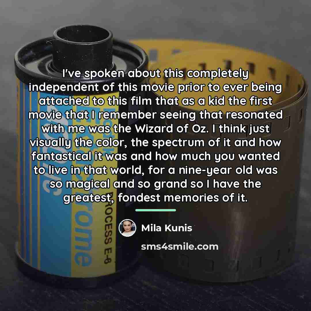 “I've spoken about this completely independent of this movie prior…” quote by Mila Kunis