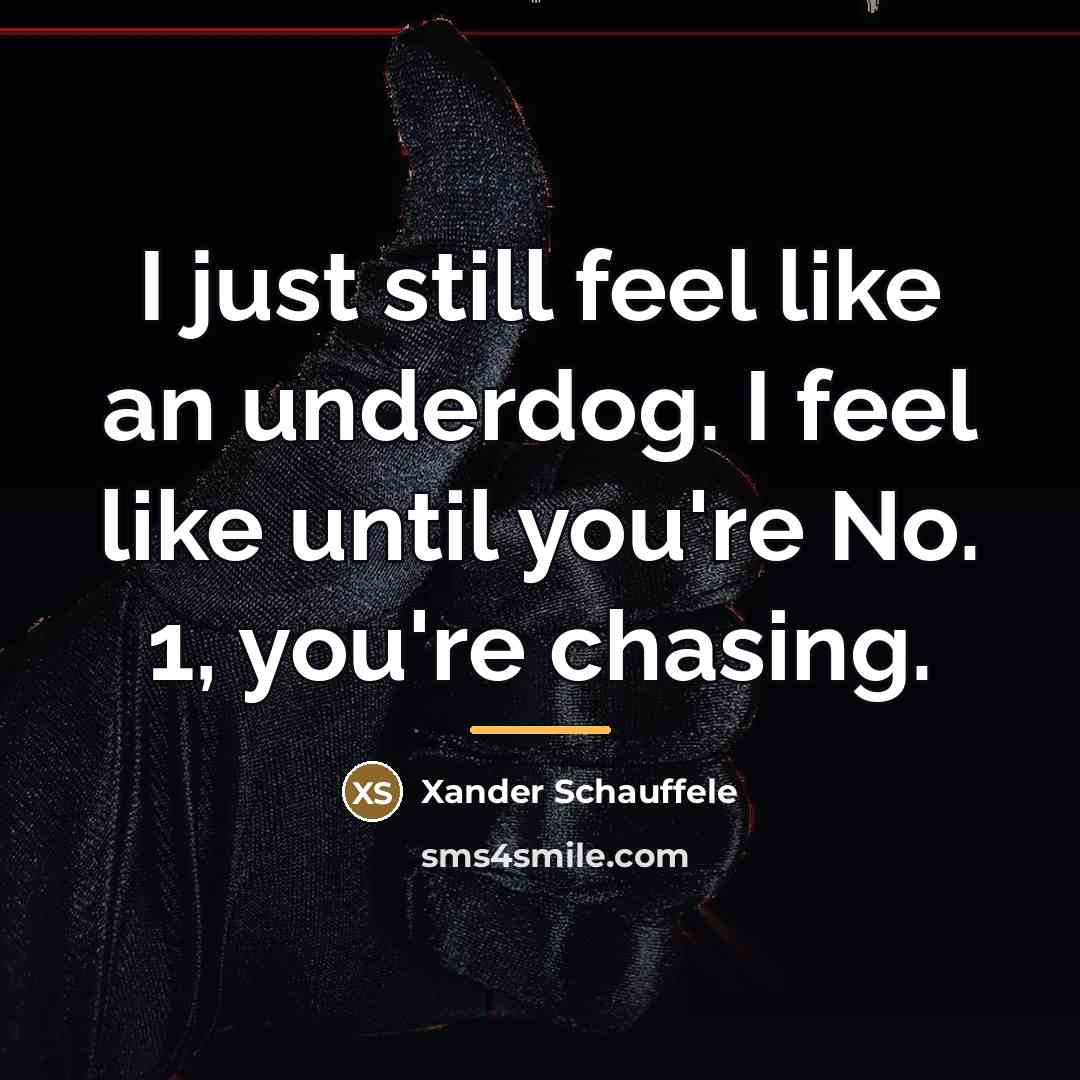 “I just still feel like an underdog. I feel like…” quote by Xander Schauffele